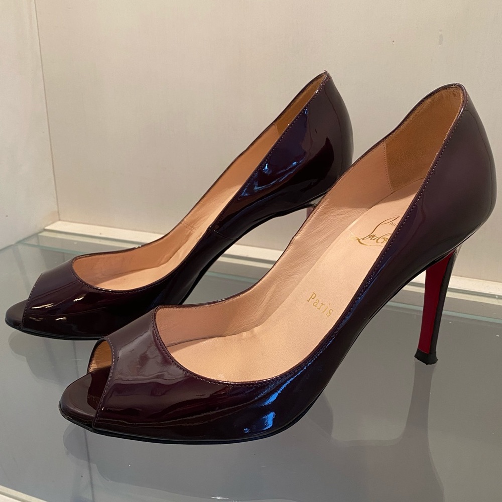 SOLD Deep Purple Peep-toe Christian Louboutin Pump